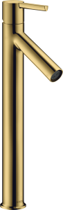 Pastatomo praustuvo maišytuvas AXOR Starck 250 su dugno vožtuvu, poliruoto aukso spalvos (Polished Gold Optic)