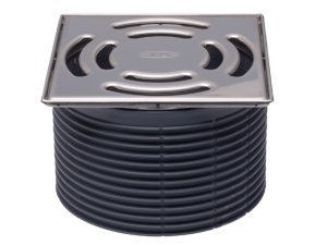 Uždedamas elementas D146 su nerūdijančio plieno rėmeliu ir grotelėmis 138x138mm