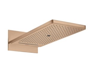 Dušo galva iš sienos AXOR ShowerSolutions 250/580 3jet, šlifuoto raudono aukso spalvos (Brushed Red Gold)
