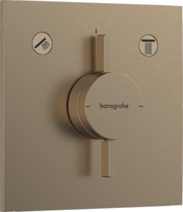 Dekoratyvinė dalis potinkiniam vonios/dušo maišytuvui HANSGROHE DuoTurn E, spalva - šlifuotos bronzos (brushed bronze)