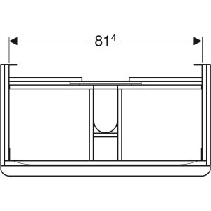 Spintelė praustuvui Geberit Smyle Square 90 cm. karijos medienos spalvos.