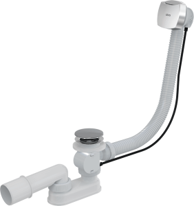 Vonios sifonas Alcadrain  A51CRM su perpylimo sistema, automatinis, su chromo spalvos dangteliais, 57 cm