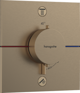 Dekoratyvinė dalis potinkiniam termostatiniam dušo maišytuvui HANSGROHE ShowerSelect Comfort E, 2 funkcijos, spalva - šlifuotos bronzos