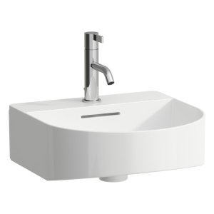 Praustuvas Laufen SONAR, 410x420x140 mm, su keraminiu nuotako dangteliu, be angos maišytuvui