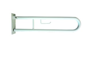 Atlenkiama atrama Bemeta Help 900 mm, su WC popieriaus laikikliu, balta