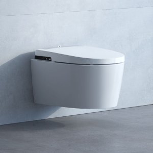 Pakabinamas unitazas Laufen CLEANET ALVIA, Rimless, su higieninio dušo funkcija, pakabinamas, automatinio atsidarymo/užsidarymo f-ja, spalva - balta LCC (LAUFEN Clean Coat)