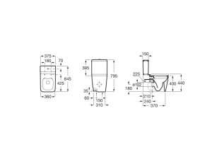 Puodas WC Roca Inspira Square Rimless, vario