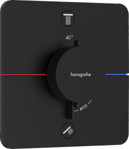 Dekoratyvinė dalis potinkiniam termostatiniam dušo maišytuvui HANSGROHE ShowerSelect Comfort Q, 2 funkcijos, spalva - juoda matinė