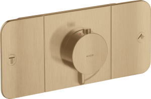 Dekoratyvinė dalis AXOR One potinkiniam termostatiniam maišytuvui, 2 funkcijų, šlifuotos bronzos spalvos (Brushed Bronze)