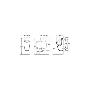 Pisuaras VILLEROY&BOCH Architectura su vidiniu vandens įvadu