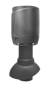 Ventiliacijos kaminėlis su gaubtu Vilpe Flow 110P-300 antracito     