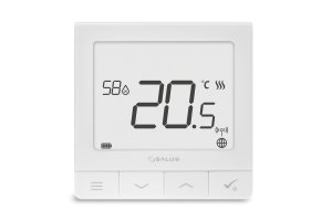 SALUS SQ610RF programuojamas belaidis virštinkinis patalpos termostatas QUANTUM, maitinamas Li-Ion baterija