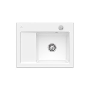 Plautuvė VILLEROY&BOCH Subway 45 Compact montuojama iš viršaus, 3 skylės maišytuvui, sniego baltumo spalvos