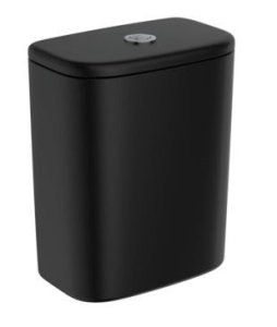 Bakelis wc Ideal Standard Tesi, apatinis vandens įvadas, juodas matinis