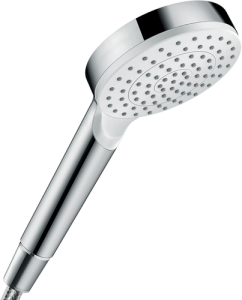 Rankinė dušo galva HANSGROHE Crometta 100, 1 srovės, EcoSmart, spalva - balta/chromo (white/chrome)