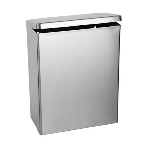 Nerūdijančio plieno šiukšliadėžė SANELA 192x97x253mm, pakabinama, talpa 4,5 l, matinė