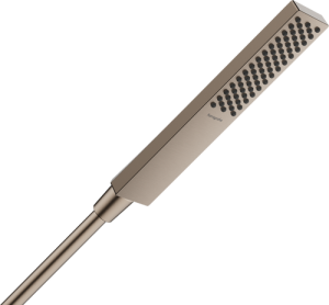 Rankinė dušo galvutė HANSGROHE Pulsify E 100, 1 srovės, EcoSmart, spalva - šlifuotos bronzos (brushed bronze)
