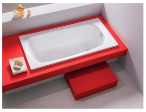 Vonia Jika TANZA 1700x750x390 mm, su kojelėmis, stačiakampė, plieninė emaliuota