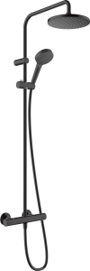 Termostatinė dušo sistema HANSGROHE Vernis Blend 200, 1 srovės, spalva - juoda matinė (matt black)