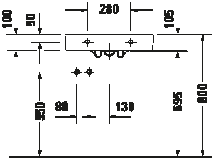 Praustuvas Architec 575x520, kairinis