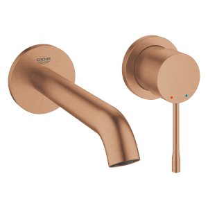 Praustuvo maišytuvas iš sienos Grohe Essence 183 mm ilgio, matinio rausvo aukso spalvos (Brushed Warm Sunset)
