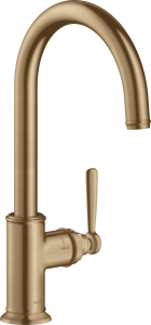 Plautuvės maišytuvas AXOR Montreux 260 su sukiojamu snapu, šlifuotos bronzos spalvos (Brushed Bronze)