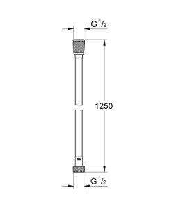 Dušo žarna Grohe Silverflex 1,25m nerūdijantis plienas