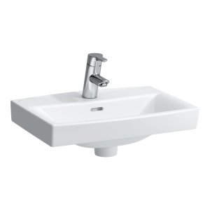 Praustuvas Laufen PRO N 500x360x70 mm, su 1 anga maišytuvui viduryje, spalva - balta LCC (LAUFEN Clean Coat)