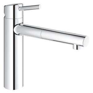 Plautuvės maišytuvas GROHE Concetto su ištraukiama žarna, chromo spalvos 