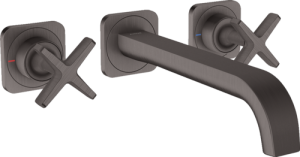 Praustuvo maišytuvas AXOR Citterio E 220 mm, 3 dalių, iš sienos, šlifuoto juodo chromo spalvos (Brushed Black Chrome)