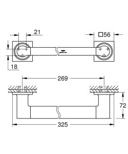 Rankena Grohe Allure 325mm rausvo aukso spalva 