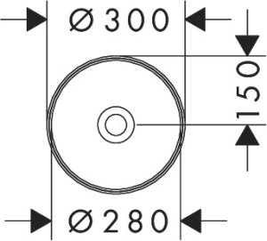 Praustuvas - dubuo Hansgrohe Xuniva S, 300x300x130 mm, su SmartClean danga