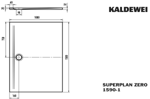 Dušo padėklas Superplan Zero 1590-1 150x100, warm grey, secure plus