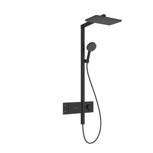 Termostatinė dušo sistema HANSGROHE Raindance Alive Q 210/340, 1 srovės, spalva - juoda matinė (matt black)