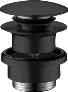 Ventilis push - open Hasngrohe 1.1/4", juodas matinis