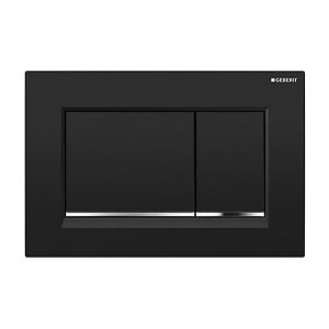 Vandens nuleidimo mygtukas Geberit Sigma20 Square, juodas matinis/chromas