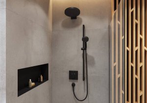 Dušo galva HANSGROHE Pulsify S 260, 1 srovės, spalva - juoda matinė (matt black)