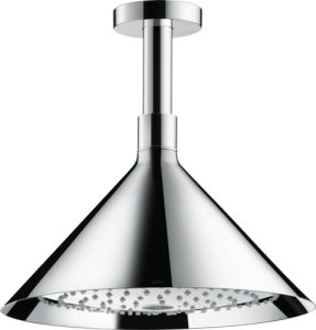 Dušo galva su laikikliu iš lubų AXOR Showers/Front 240 2jet, chromo spalvos