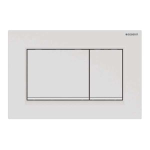 Vandens nuleidimo mygtukas Geberit Sigma20 Square, baltas matinis/baltas blizgus