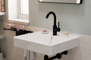 Praustuvo maišytuvas HANSGROHE Zesis S 210 CoolStart, su dugno vožtuvu, spalva - juoda matinė (matt black)