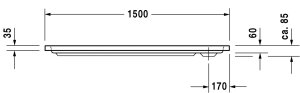 Dušo padėklas Duravit DuravitD-code 150x75
