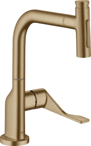 Plautuvės maišytuvas AXOR Citterio 230 2jet, su ištraukiama dušelio galvute ir sBox, šlifuotos bronzos spalvos (Brushed Bronze)