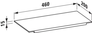 Padėkliukas praustuvui Laufen KARTELL 460x200x15 mm, plastika, spalva - skaidri