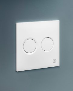 Vandens nuleidimo mygtukas GUSTAVSBERG Triomont XS dvigubas, baltos spalvos