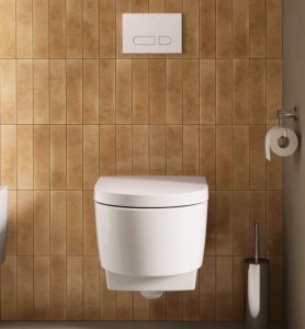Pakabinamas unitazo puodas Duravit Balcoon Rimless White High Gloss, bakelis į komplektą neįeina