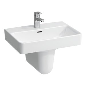 Praustuvas Laufen PRO S 600x380x95 mm, su 1 anga maišytuvui viduryje, spalva - balta LCC (LAUFEN Clean Coat)