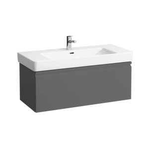 Spintelė praustuvui Laufen PRO S 1010x450x395 mm, 2 stalčiai (išorinis ir vidinis), tinka praustuvui 813966, spalva - grafito