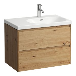 Spintelė praustuvui Laufen LANI 735x450x515 mm, 2 stalčiai, tinka praustuvui 817085, spalva - laukinis ąžuolas