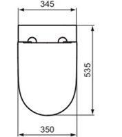 Unitazo dangtis IDEAL STANDARD i.Life O, lėto uždarymo mechanizmas