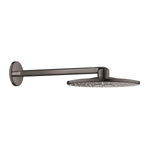 Dušo galva GROHE Rainshower SmartActive 310 su 430 mm alkūne iš sienos, 2 srovės, grafito spalvos (Hard Graphite)